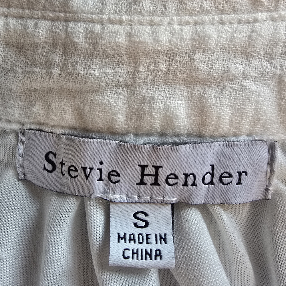 Stevie Hender White 100% Cotton Gauze Textured Dress Lightweight Size Small - Picture 2 of 8